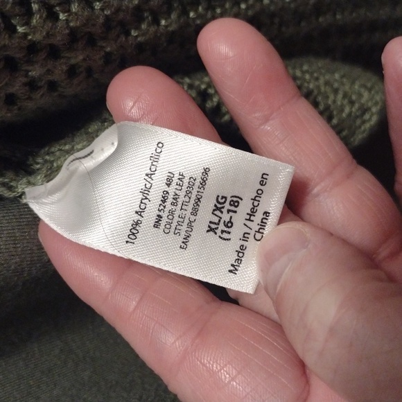 Women's Time and Tru dress with shawl. Bay leaf color size XL/XG(16-18). - Picture 7 of 8